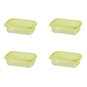 2x 2pc LocknLock Fresh Block 760ml Food Storage Container Set 20.6x14.6cm Green
