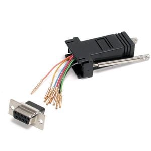 Startech.com Db9 To Rj45 Modular Serial Adapter - Black - 1 X 9-pin Db-9 Serial Female - 1 X Rj-45 Network Female