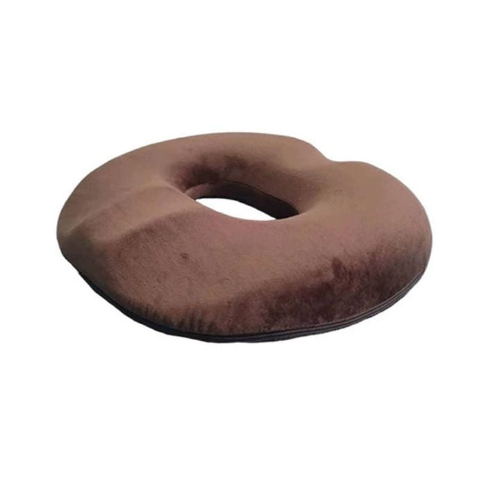 Catzon Donut Tailbone Pillow Men Detachable Cover Hemorrhoid Cushion-coffee