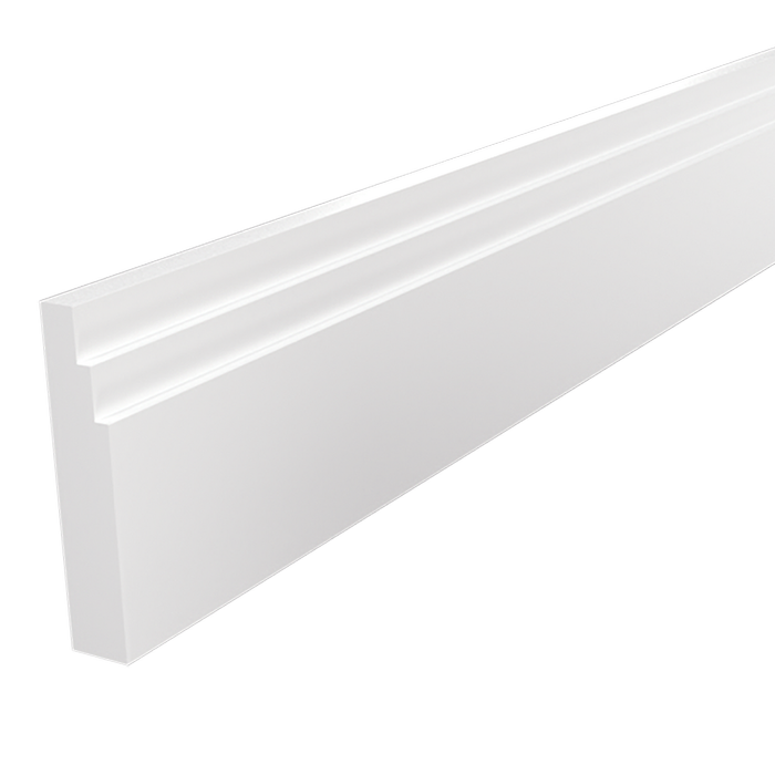 92 x 18mm 5.4m White Primed FJ Step Pine Moulding