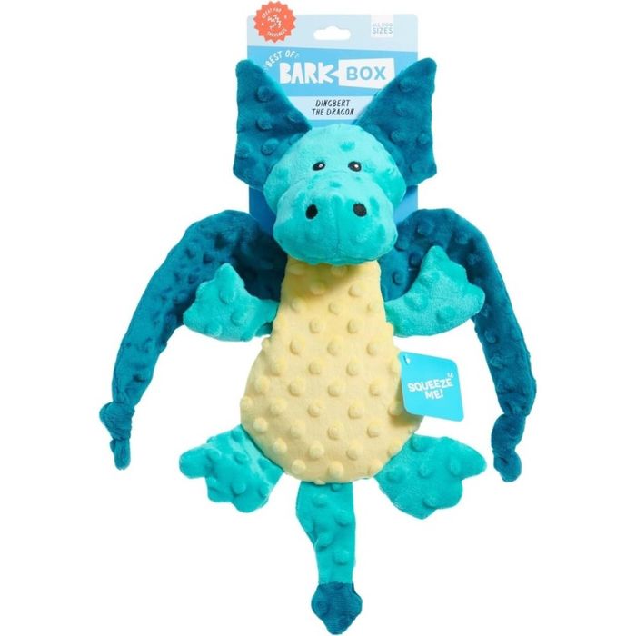Bark-Toys-Au Dingbert The Dragon Durable Plush Crinkle & Squeaky Dog Toy