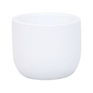 11 x 9cm White X Small Plain Ceramic Egg Pot - 110mm