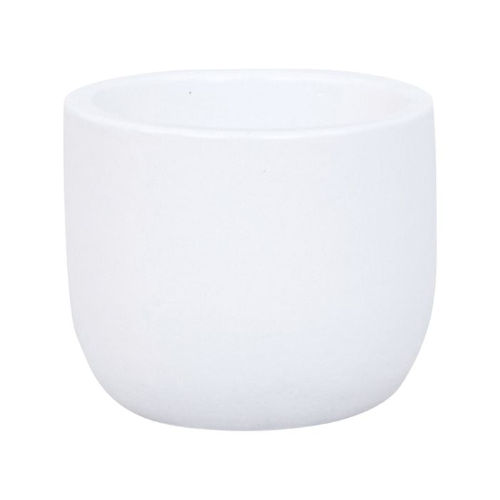 11 x 9cm White X Small Plain Ceramic Egg Pot - 110mm