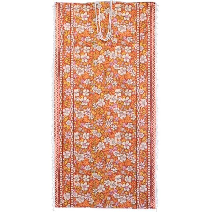 LVD Microfibre Beach Absorbent Floral Pattern Towel In Bag 90x180cm Retro