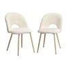Oikiture 2PCS Dining Chairs Wooden White