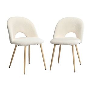 Oikiture 2PCS Dining Chairs Wooden White