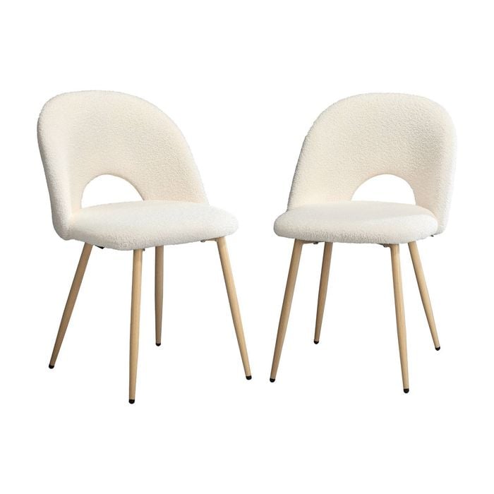 Oikiture 2PCS Dining Chairs Wooden White