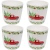4PK LVD 10x10cm Ceramic Wax Candle Christmas Wishes 1 Home Decor