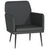 vidaXL Armchair Black Faux Leather Sleeper Recliner Leisure Single Sofa Chair