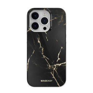 Mageasy Marble Case For iPhone 14 Pro - Pearl Black