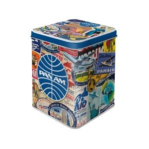 Nostalgic-Art Tea Tin Pan Am Travel Collage