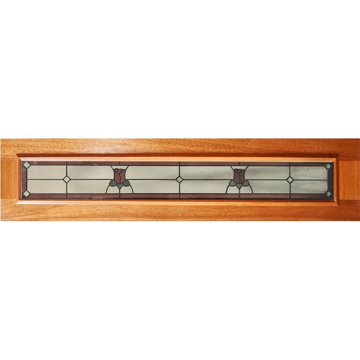 Woodcraft 1800 x 400 x 40mm Entrance Door HiLite Antique Rose Glass TG