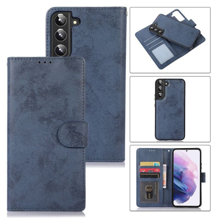 Flip Wallet Cover Leather Magnetic Card Slot Case - For Samsung Galaxy S9 Plus (Blue)