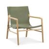Norah Armchair Leather Sling in Olive Green