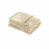 Cleo Soft Coral Fleece Extra Large Throw / Single Sized Blanket 150 X 200 Cm Taupe