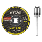 Ryobi 38mm 6 Piece Rotary Twist Lock Cutting Disc Starter Set