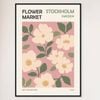Galrie Stunning Flower Market Art Print from Stockholm, Black Frame, A2 42 x 60cm (16 x 24inch)