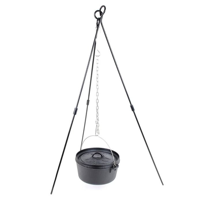 Wildtrak 90cm Steel Adjustable Camping Tripod Stand For Camp Oven Pot Cookware