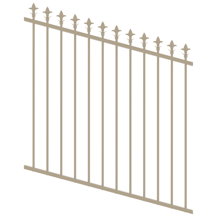 ProtectorAl 0350-1200W x 1200H Paperbark Spear Top Pool Fence Panel Raked Up to 15º