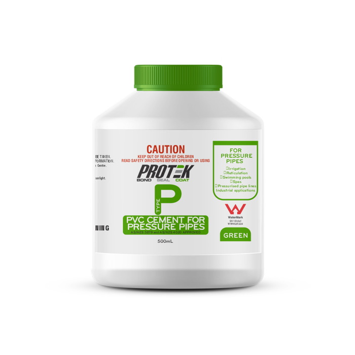 Protek 500ml Type P Green PVC Cement For High Pressure Pipes