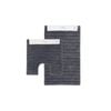 Algodon Lawson Plush Bath Mat 2 Piece Set - Ebony