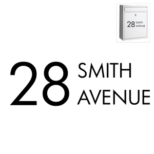 Numero Decal Custom House Address Sign Black - Medium