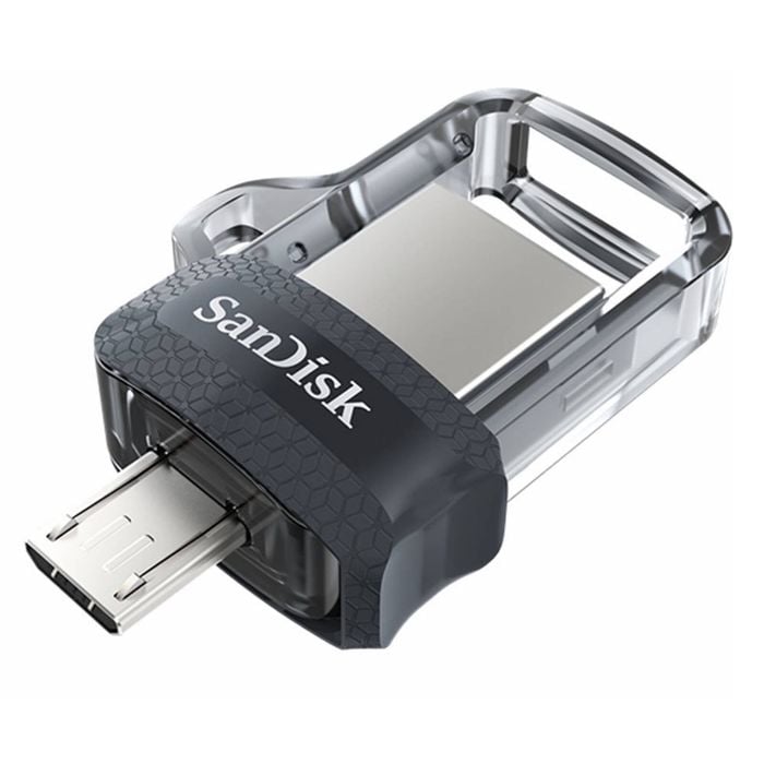Sandisk Ultra Otg Usb Drive – 64gb Dual Connector – Clear Design – Fast & Portable Storage