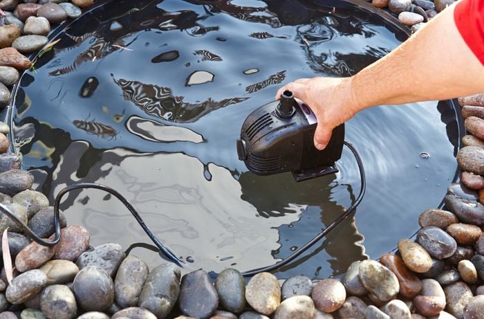 DIY Step Image - How to install a pond pump . Blob storage upload.