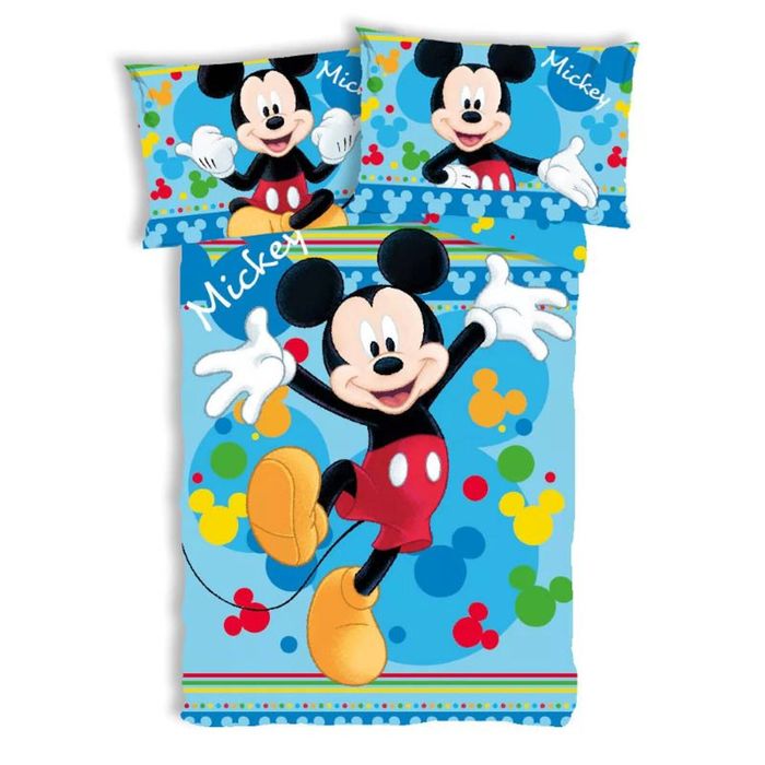 Disney Mickey Mouse Kids Cotton Quilt Cover Set Toddler Bed Size