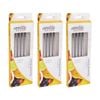 3x 4pc Appetito Stainless Steel Straight Smoothie Straws Set W/ Brush