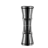 NNEOBA 2-in-1 Stainless Steel Pepper Grinder Double-Head Manual Spice Mill Silver