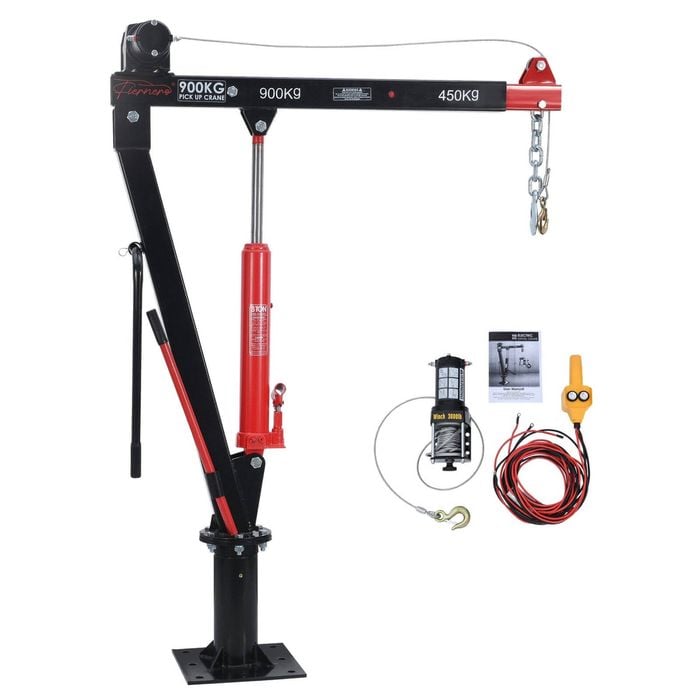 Fiernero 900kg Electric Swivel Hydraulic Crane – For Utes & Workshops