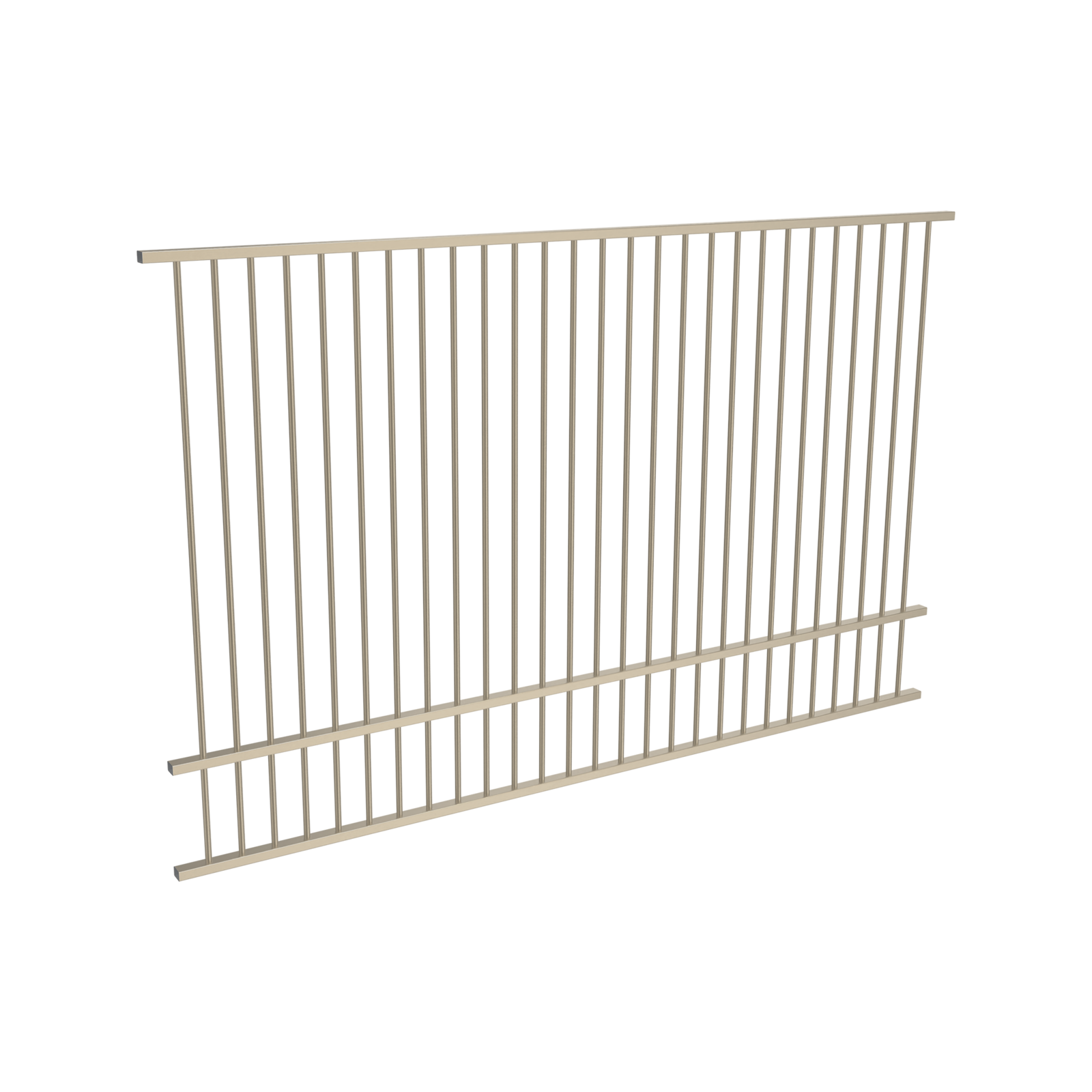 ProtectorAl 1201 - 2399 x 1500mm Pearl White Flat Top Aluminium Pool Fence Panel With Mid Rail thumbnail 2