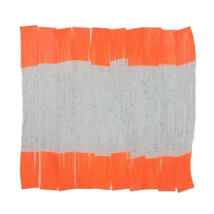 Artizan 22 Strand Silicon Skirting, Clear W Orange Tips, Qty 20