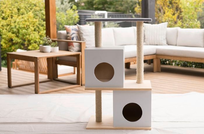 Image displays a cat tower.