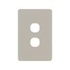 DETA Stone Taupe S-Line 2 Gang Switch Cover Plate