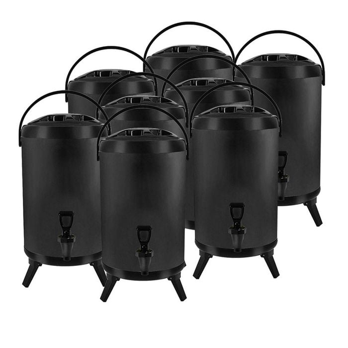 SOGA 8X Stainless Steel Insulated Beverage Dispenser with Tap 16L Black