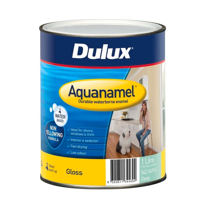 Dulux 1L Enamel Paint Aquanamel Gloss Deep