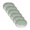 6pk Ecology Ritual Rippled Porcelain Toast Tray Willow Green 21.5x15cm
