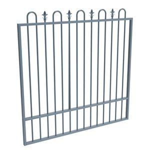 ProtectorAl 1201 - 1500 x 1500mm Deep Ocean Aluminium Garden Gate Loop And Spear With Mid Rail