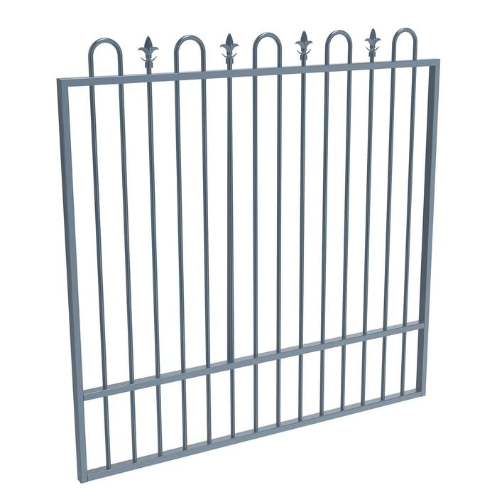 ProtectorAl 1201 - 1500 x 1500mm Deep Ocean Aluminium Garden Gate Loop And Spear With Mid Rail