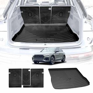 3D Boot Liner Back Seat Protector Combo for Audi Q5 SQ5 2017-2025 Heavy Duty Car Kick Mats Cover
