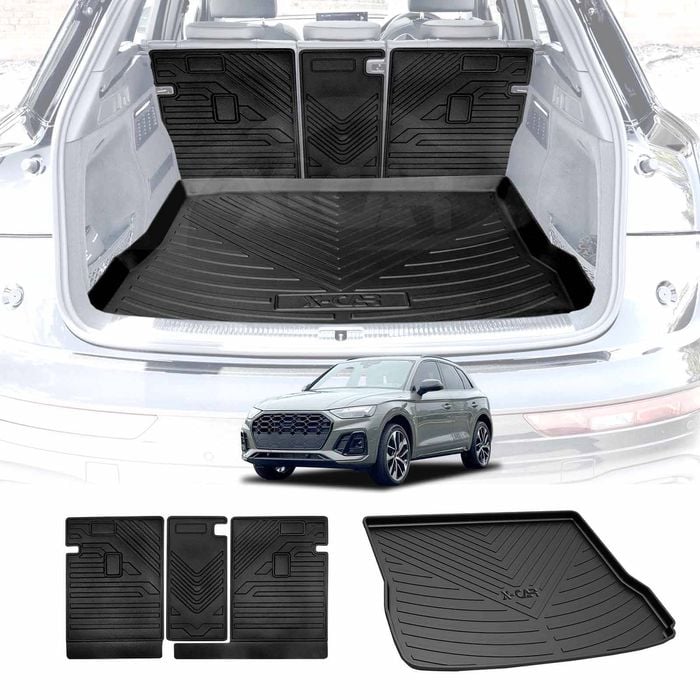 3D Boot Liner Back Seat Protector Combo for Audi Q5 SQ5 2017-2025 Heavy Duty Car Kick Mats Cover