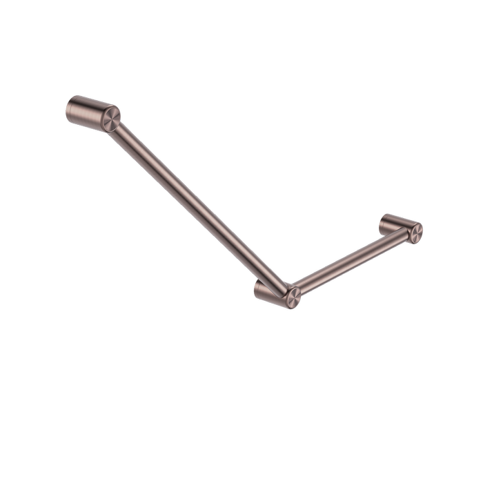 Nero 32mm Brushed Bronze Mecca Care 45 Degree Ambulant Toilet Grab Rail