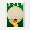 Galrie Razzia Vintage Golf Poster - Retro Sports Art Print for Home Decor, White Frame, 50 x 70cm (20 x 28inch)