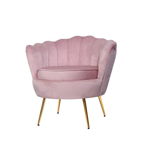 Artiss Armchair Lounge Chair Accent Retro Single Velvet Pink Bunnings Australia