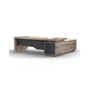 Modern Furniture LARKIN Executive Desk with Left Return 240cm - Oak & Black