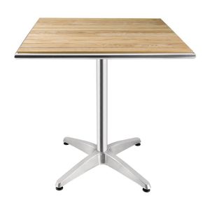 Bolero Ash Wood Square Table Top 700mm Commercial Cafe Restaurant Hospitality Furniture