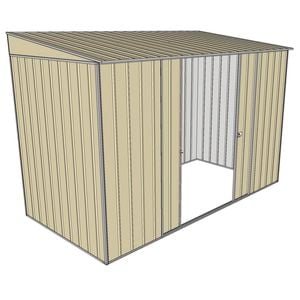 Build-a-Shed 3.0 x 1.5 x 2.0m Double Sliding Door Skillion Shed - Cream