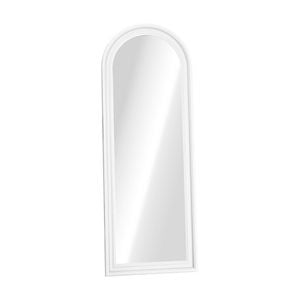Oikiture Full Length Mirror Elegance Arch 165x60cm White Wood Floor Mirrors